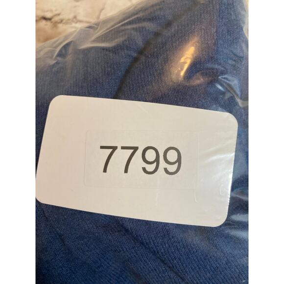 Daniel Hechter Paris Sweater Mens Large Blue Cotton & Cashmere Pullover - Picture 8 of 11